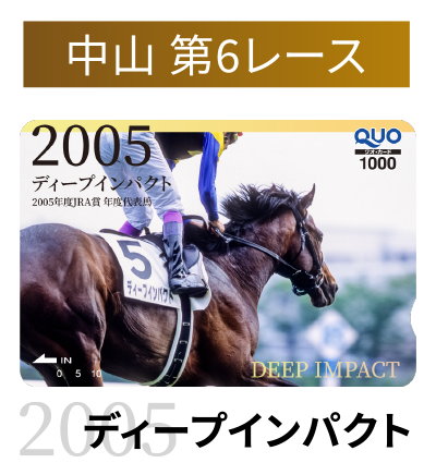 中山 第6レース 2005 ディープインパクト
