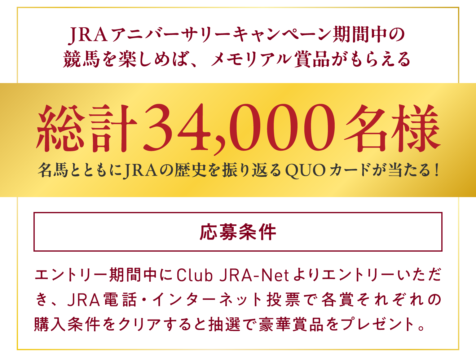 JRAアニバーサリーキャンペーン | JRA