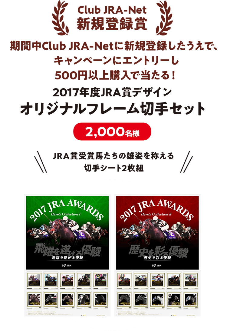 新規登録賞 オリジナルフレーム切手セット