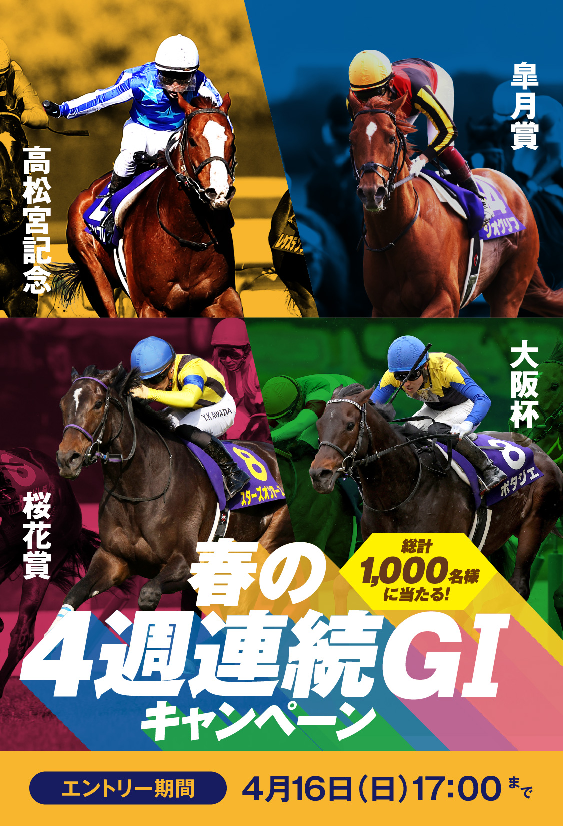 春の4週連続GIキャンペーン|JRA