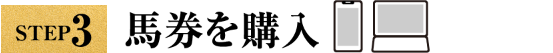 STEP3 馬券を購入