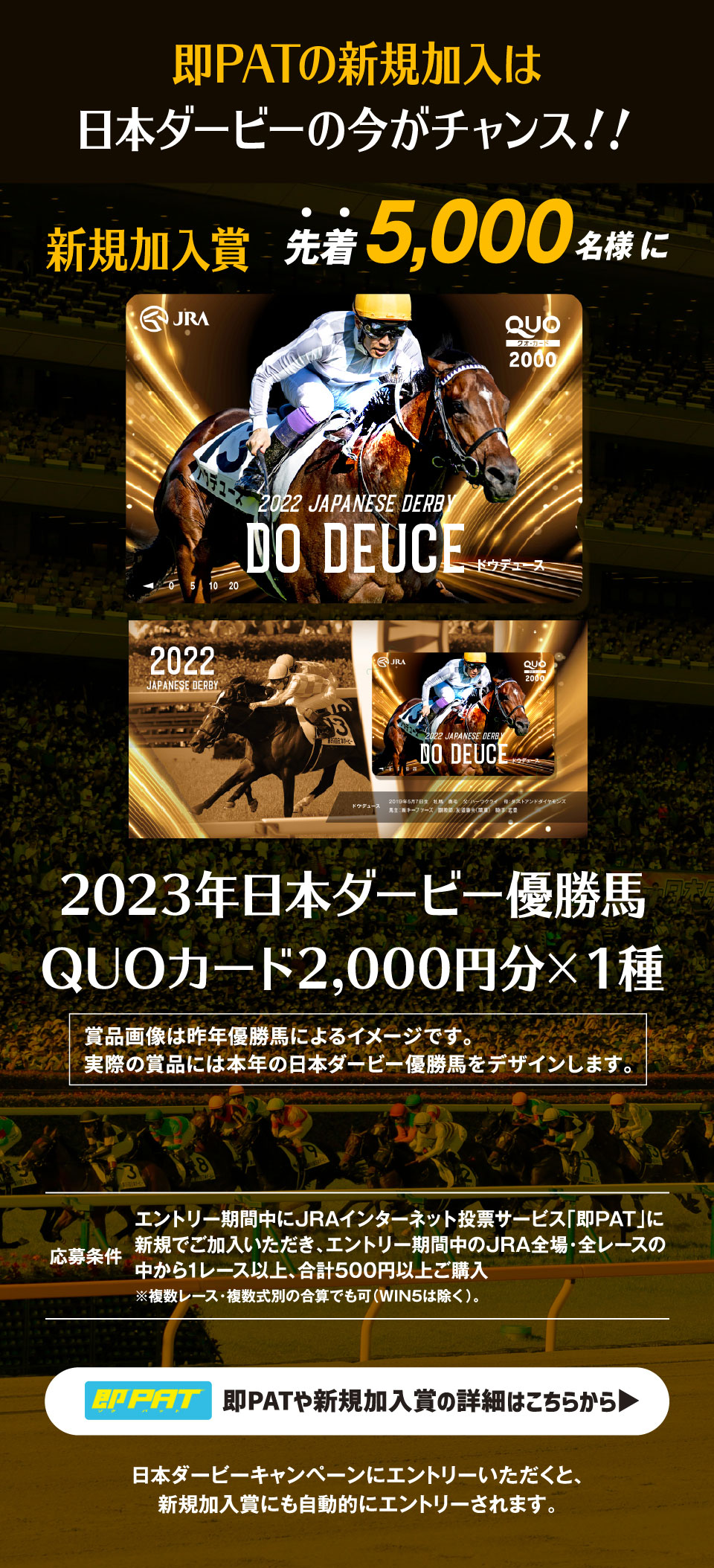 豪華賞品が90,000名様に当たる！日本ダービーキャンペーン|JRA