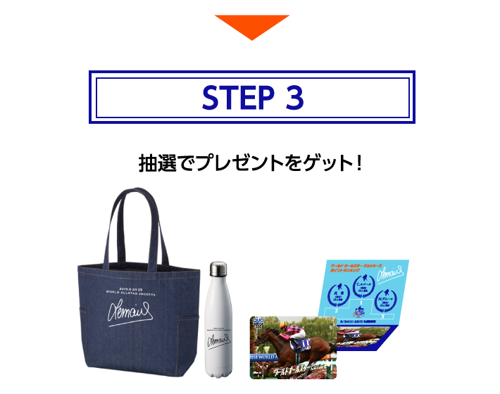 【STEP3】抽選でプレゼントをゲット！